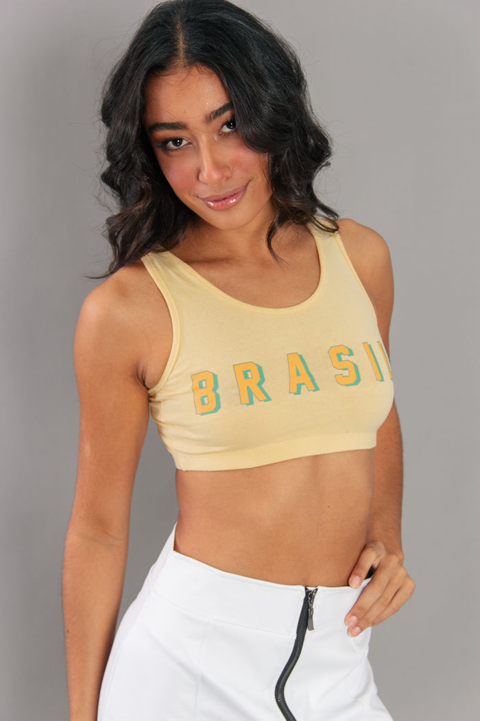 TOP COTTON AMARELO BRASIL