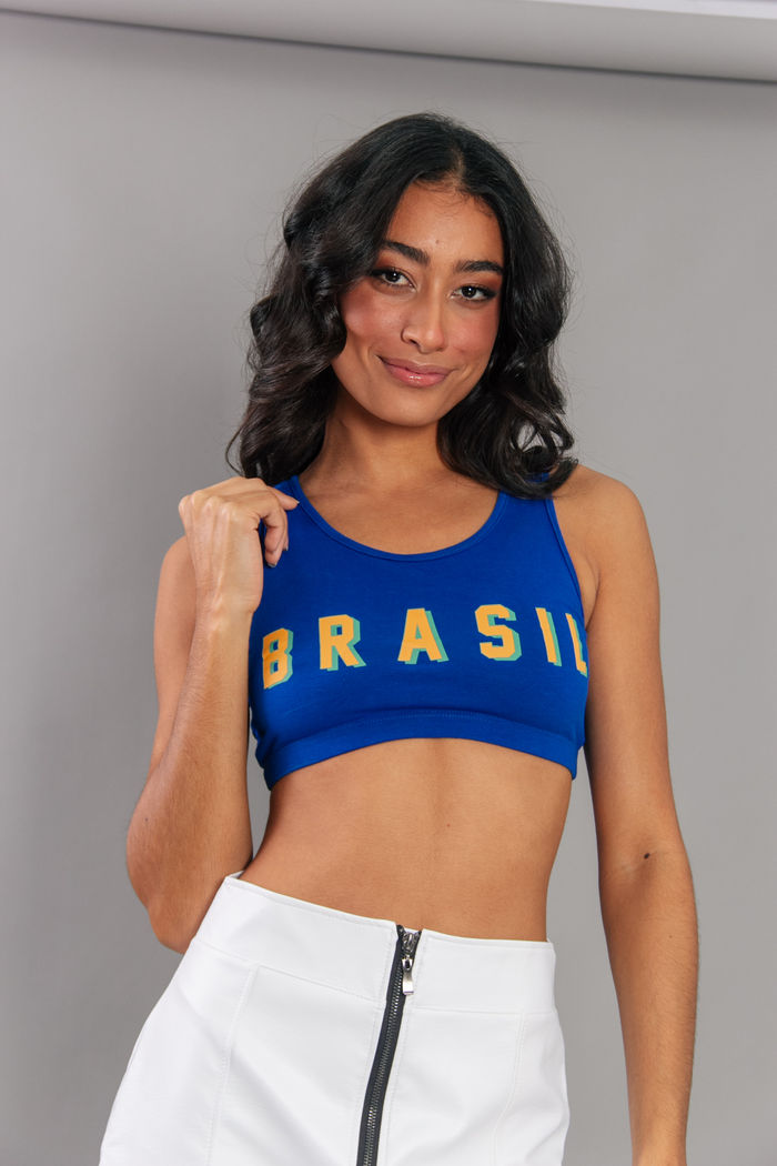 TOP COTTON AZUL BRASIL