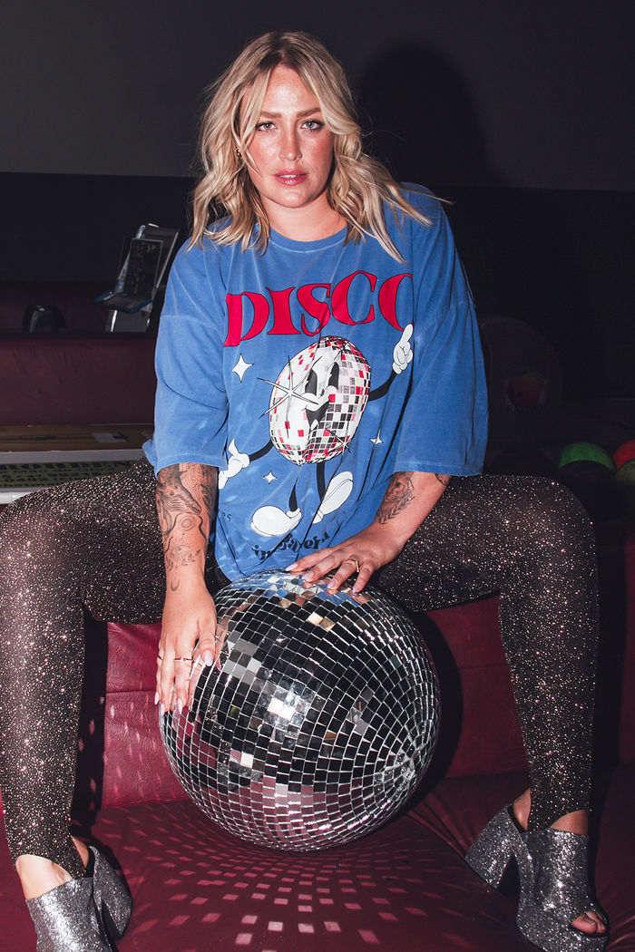 CAMISETA T-SHIRT OVERSIZED AZUL DISCO