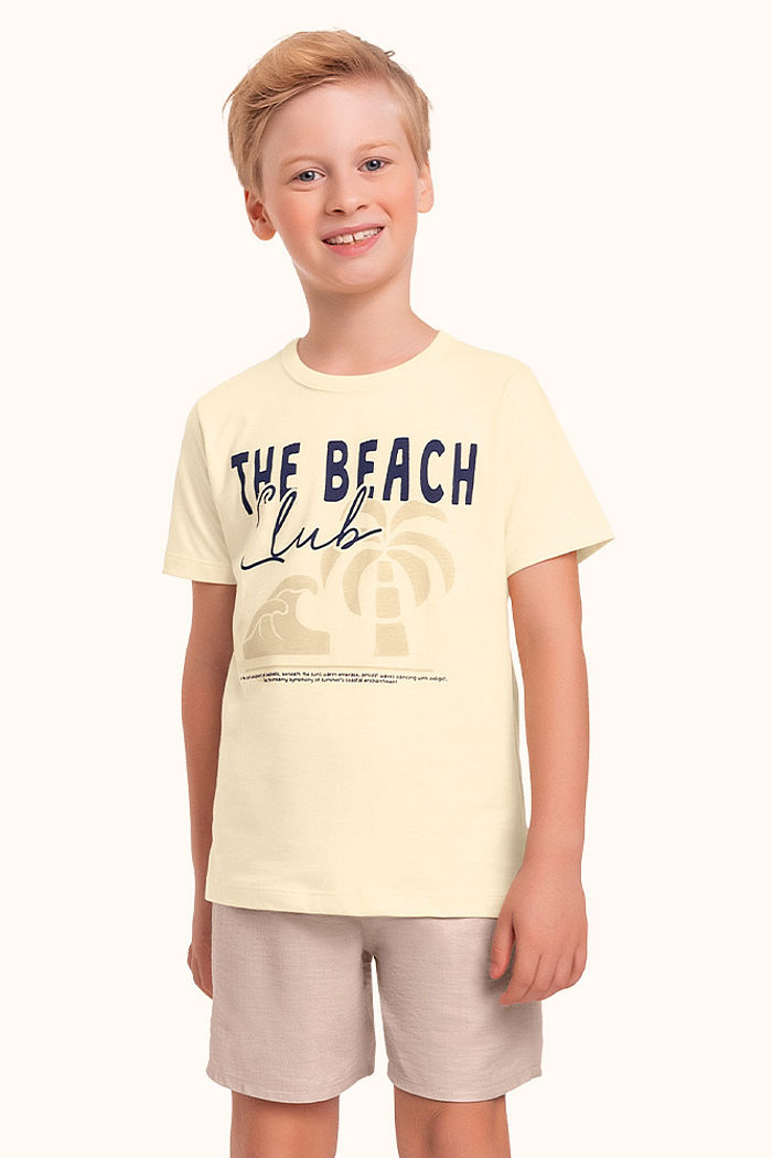 Camiseta em meia malha the beach club