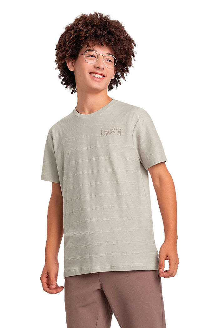 Camiseta em malha textura corrente