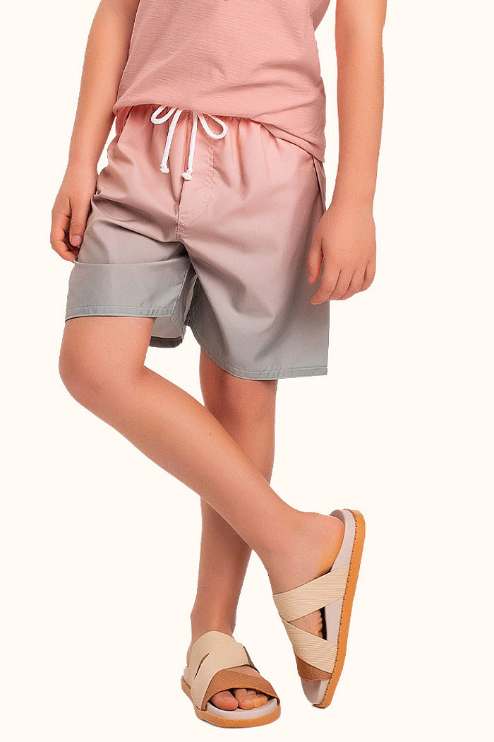 Bermuda em microfibra com cordão decorativo