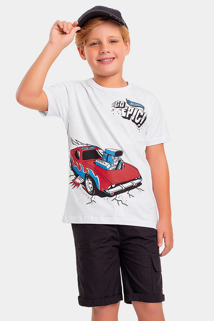 Camiseta manga curta Hot Wheels