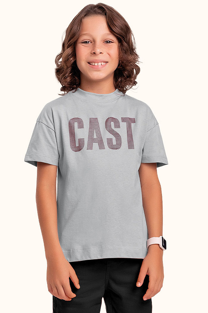 Camiseta em meia malha cast