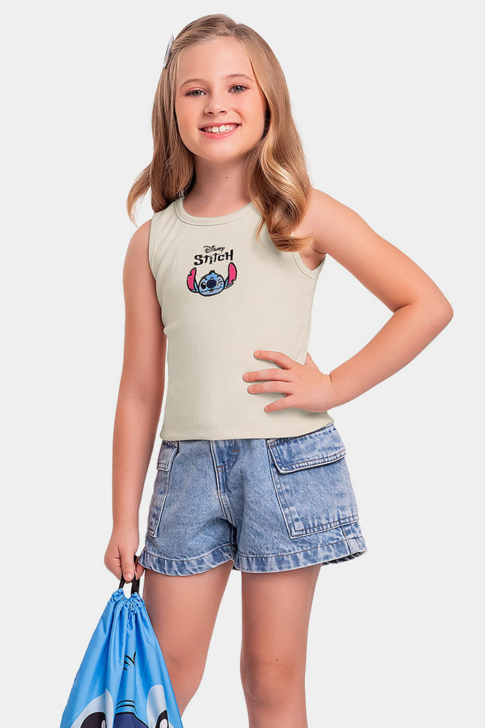 Regata com bolsa Lilo & Stitch