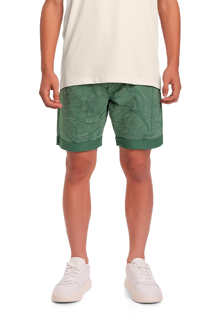 Bermuda em moletinho com barra dobrada