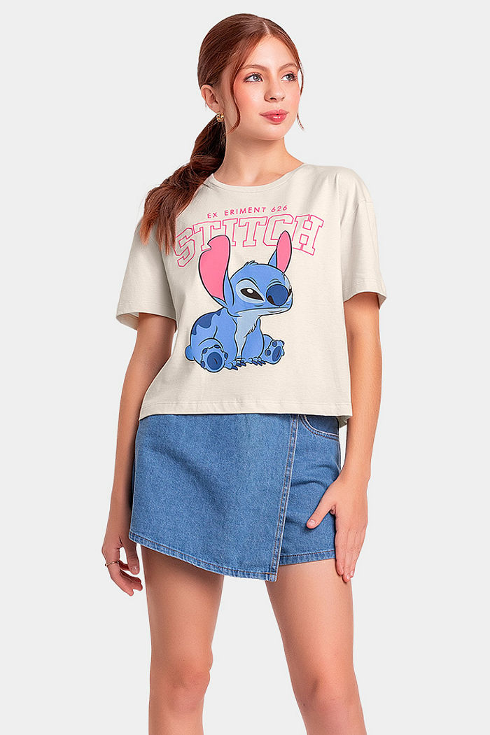 Blusa com relevo 3d Lilo & Stitch