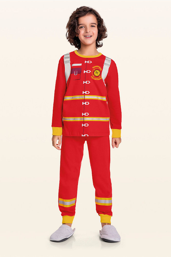 Conjunto pijama camiseta manga longa e calça profissão