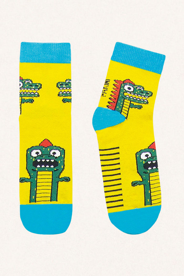 Meia cano curto dino