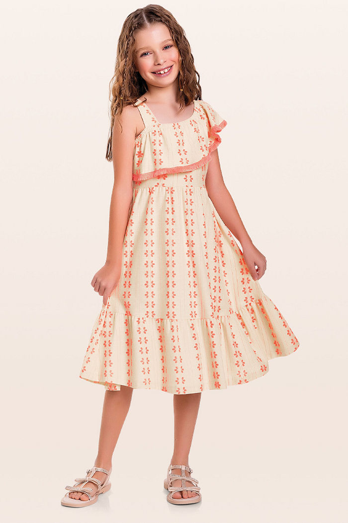 Vestido midi em malha florence campestre