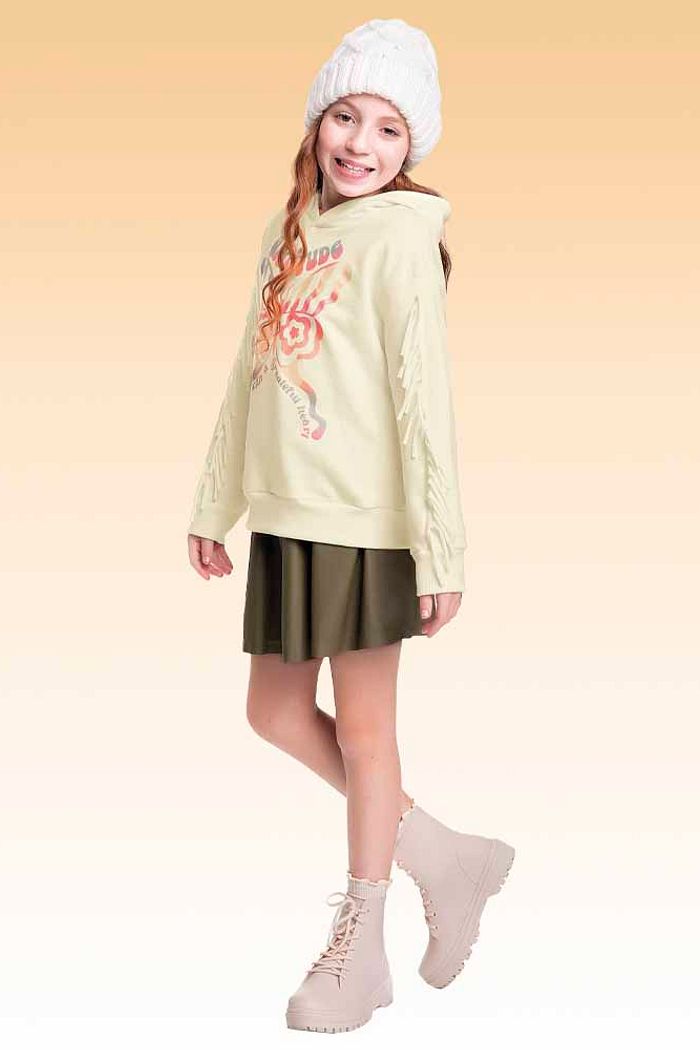 Blusão com capuz em moletom