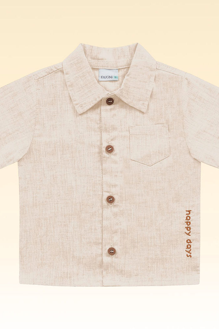 Camisa com bordado e bolso funcional em Biarritz