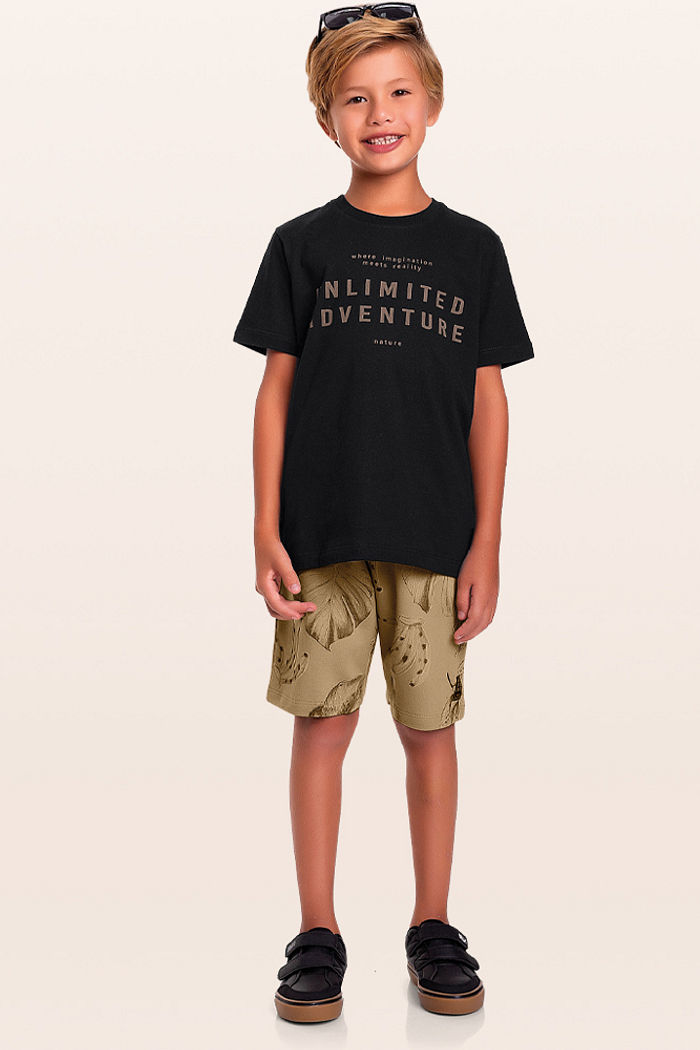Conjunto camiseta e bermuda nature