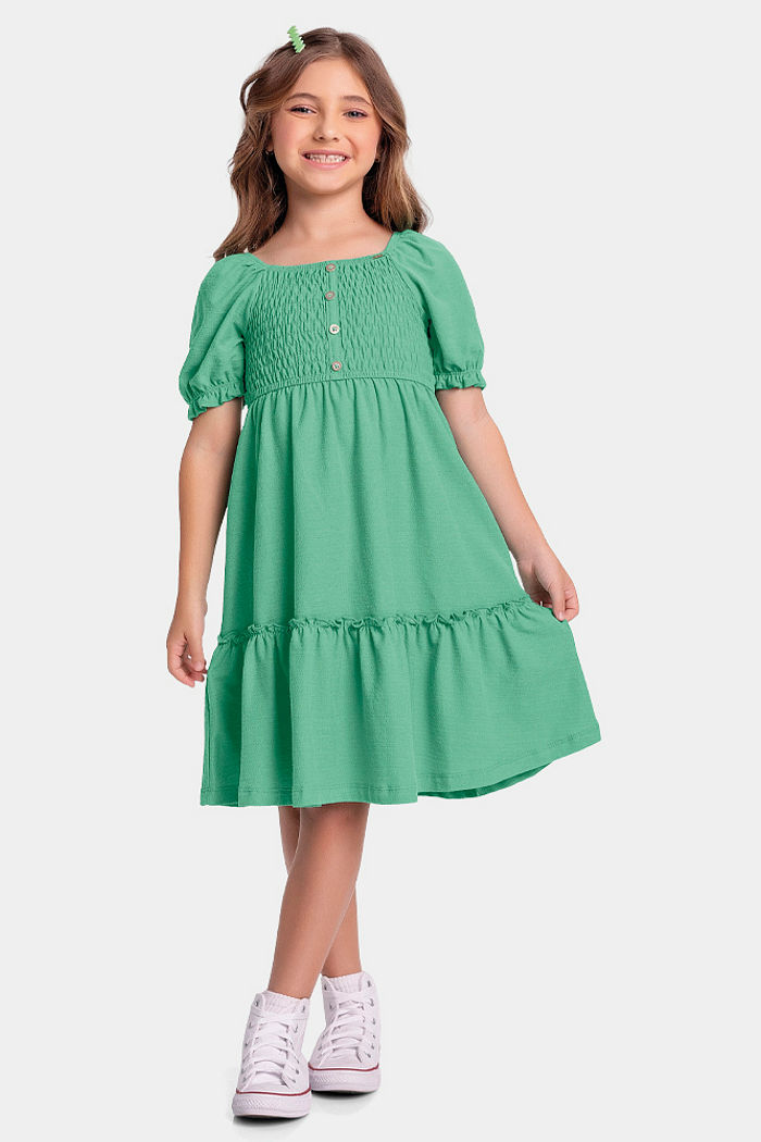 Vestido midi em malha florence com lastex