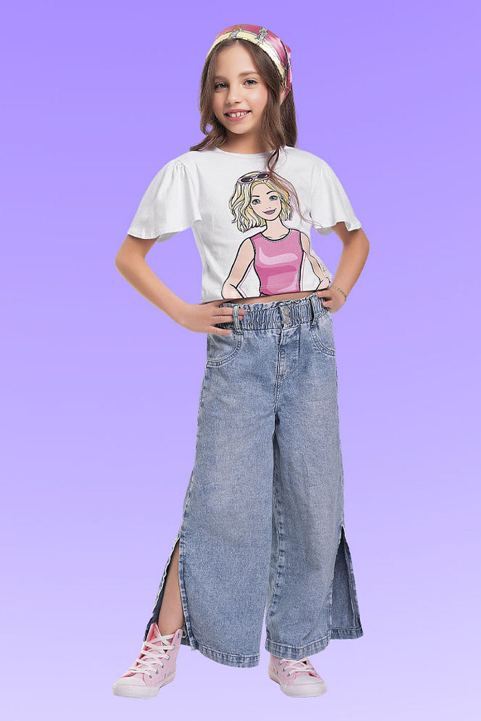 Blusa em meia malha Barbie