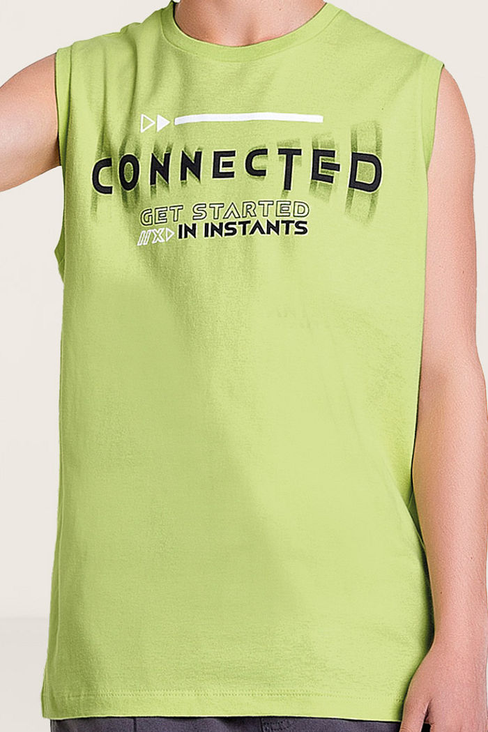 Regata lisa connected com silk em relevo 3D