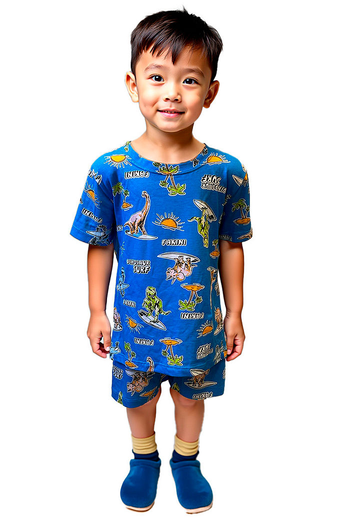 Conjunto Pijama Camiseta/Bermuda Dino