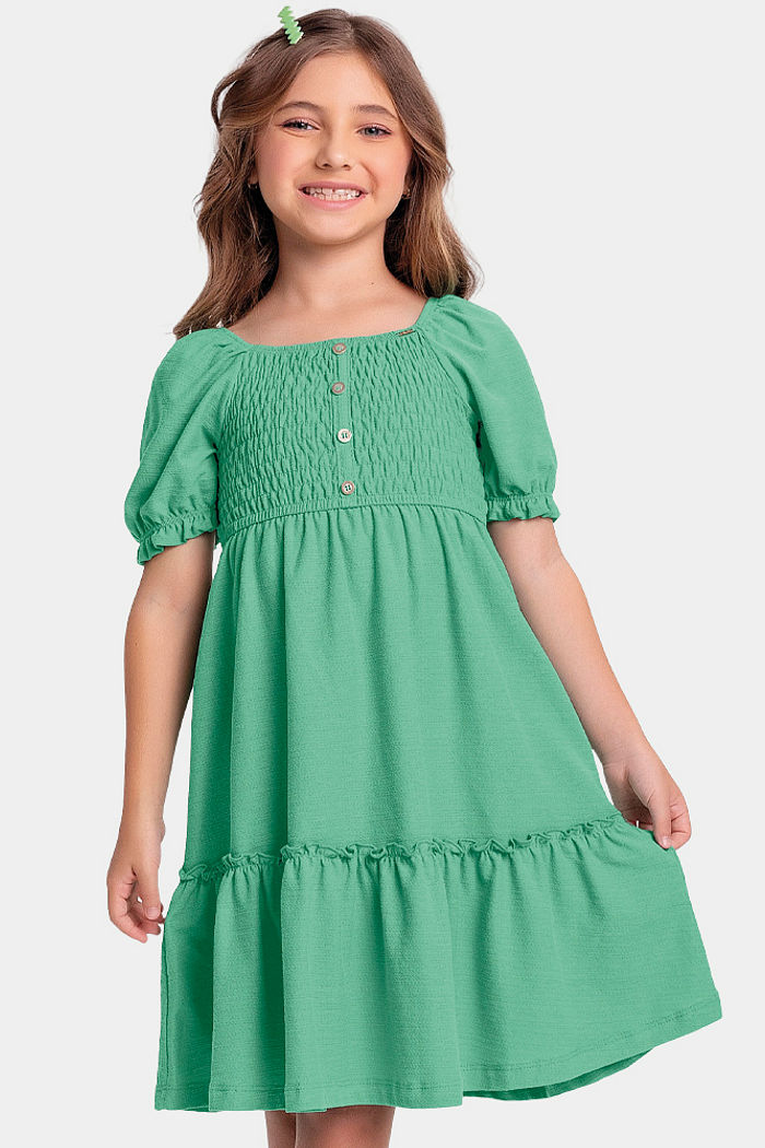 Vestido midi em malha florence com lastex