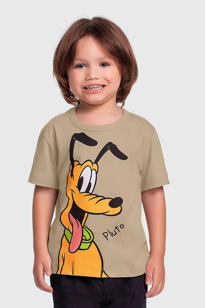 Camiseta em meia malha Pluto Mickey