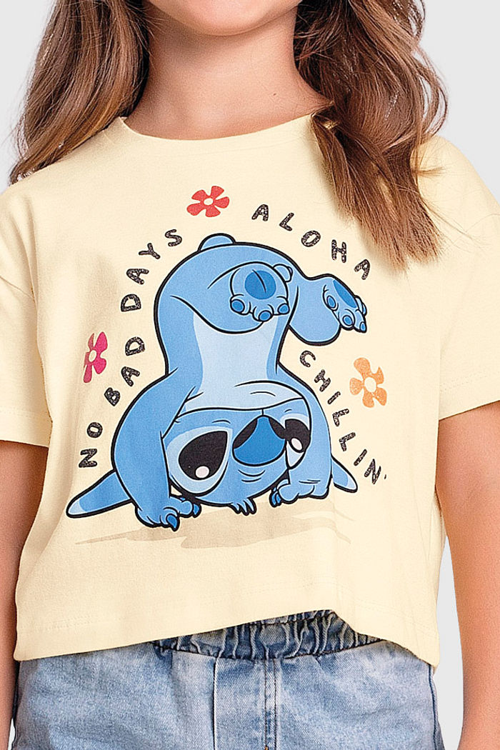 Blusa em meia malha aloha Stitch