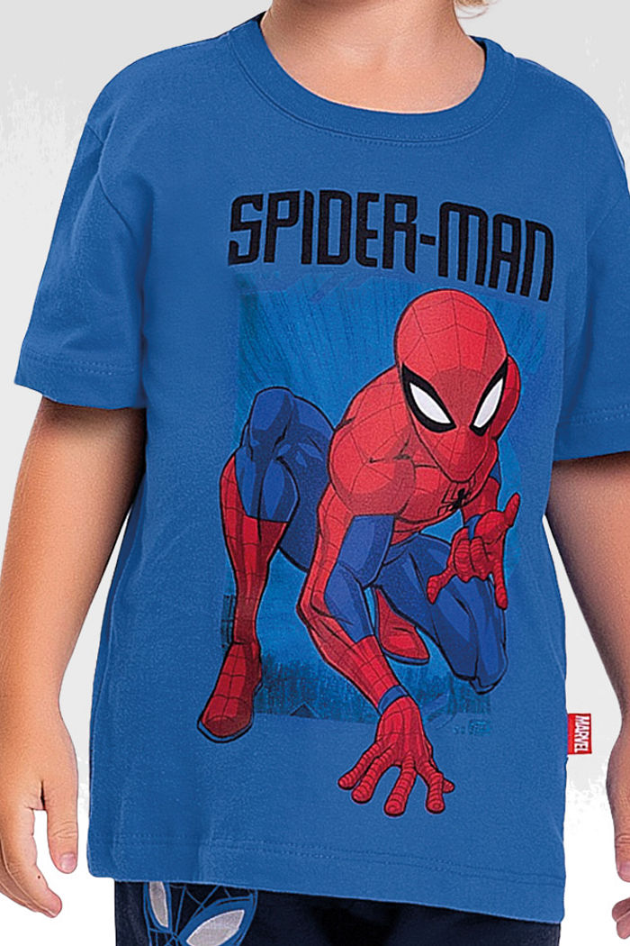 Conjunto camiseta e bermuda homem-aranha