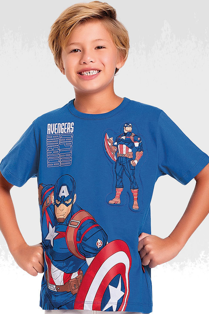 Camiseta vingadores meia malha