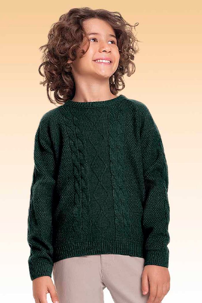 Casaco fechado em tricot