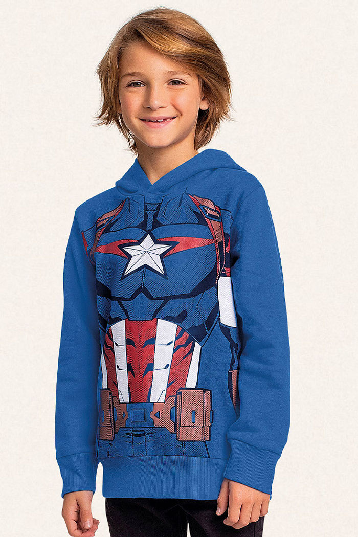 Blusão com capuz em moletom Os Vingadores