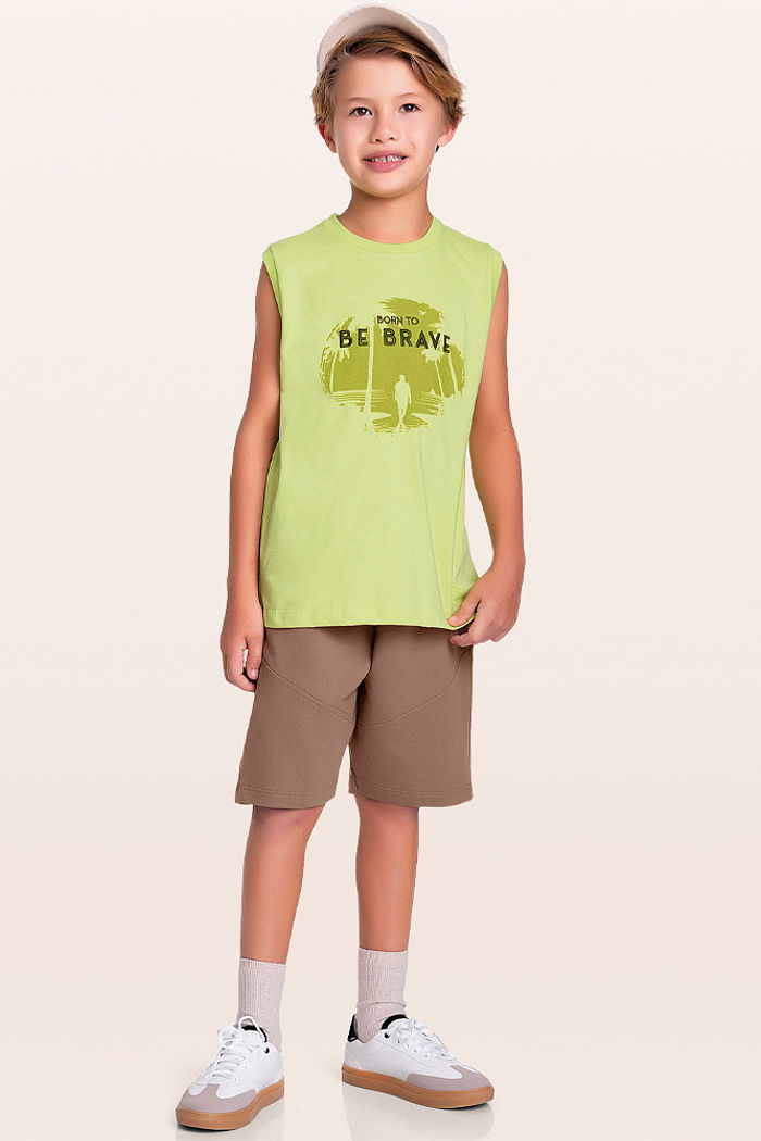 Conjunto regata e bermuda brave