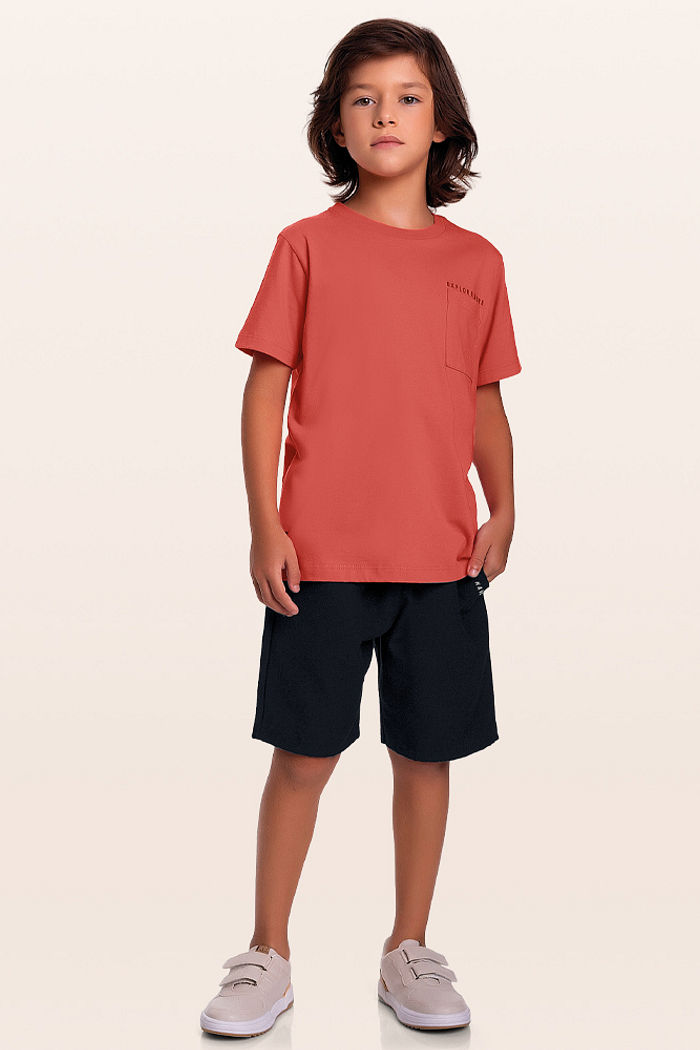 Bermuda em tecido eco lili natureza