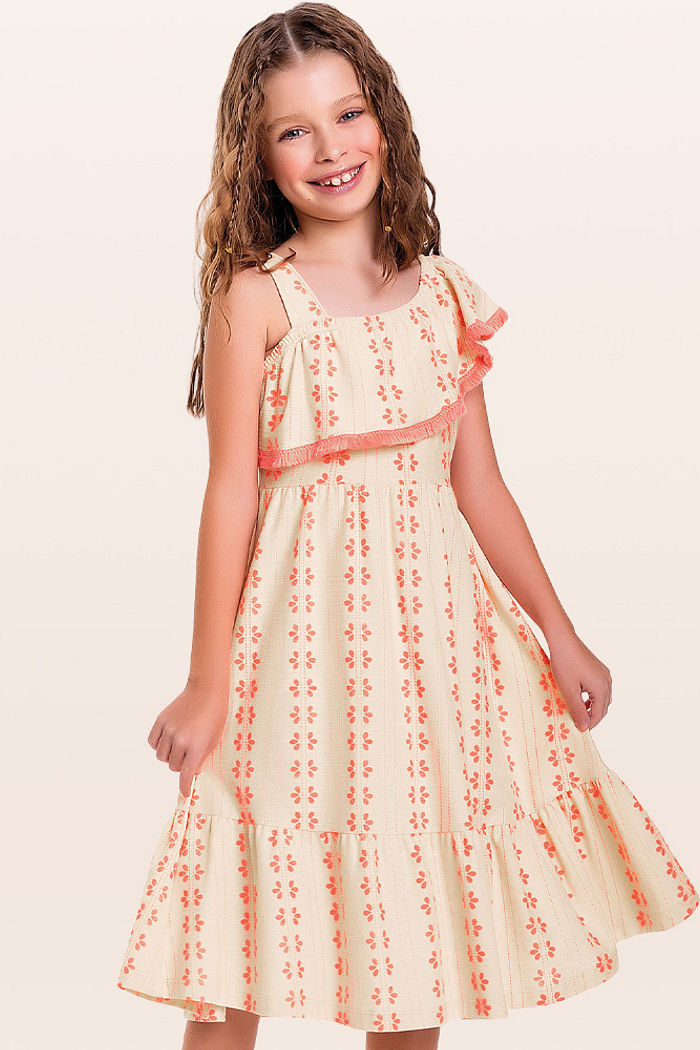 Vestido midi em malha florence campestre