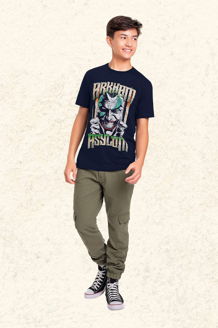 Camiseta em meia malha Batman