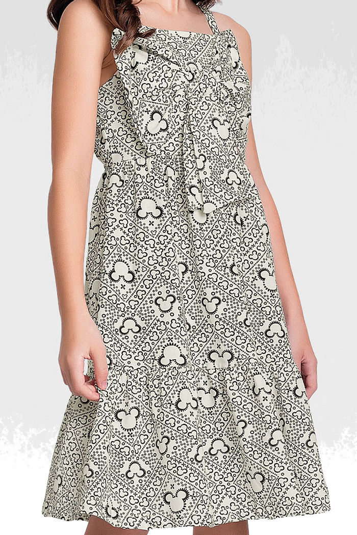 Vestido midi em meia malha minnie