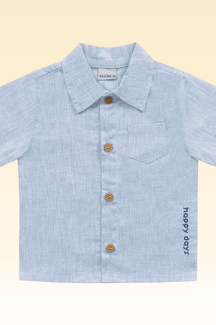 Camisa com bordado e bolso funcional em Biarritz