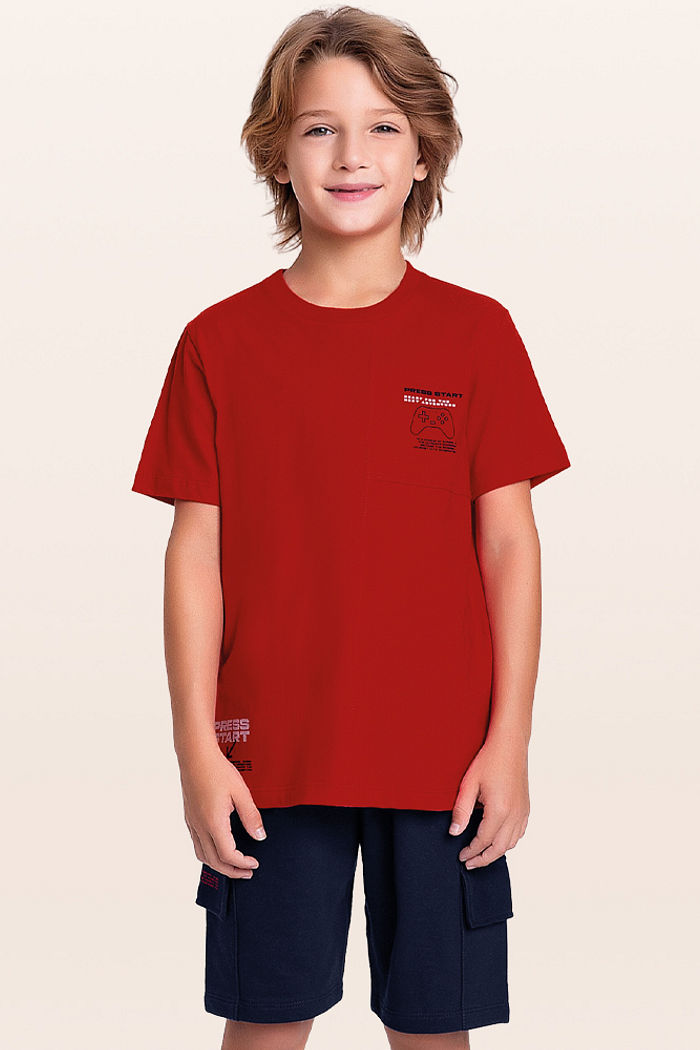 Conjunto camiseta e bermuda game digital