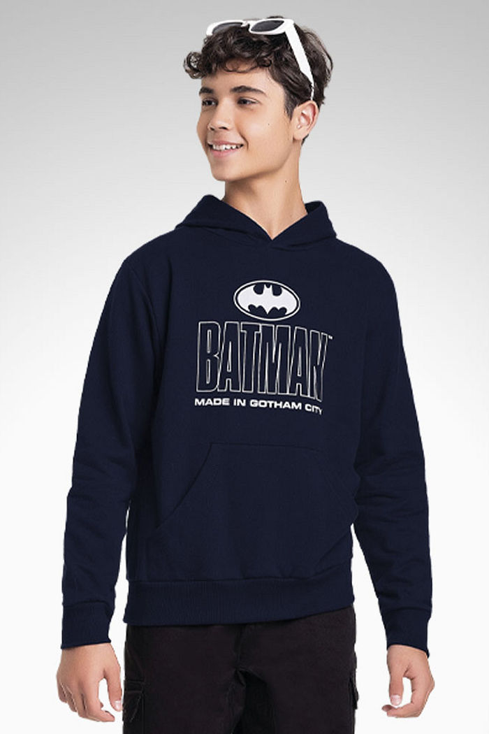 Blusão com capuz em moletom batman