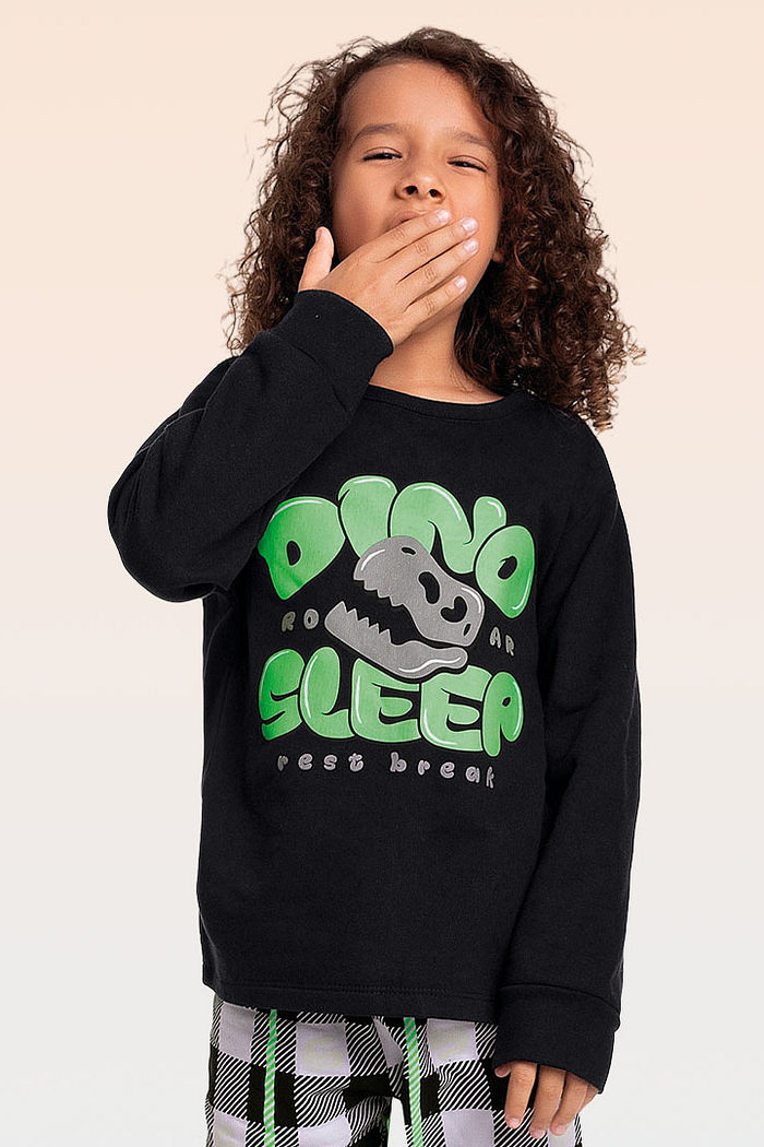 Conjunto pijama blusão e calça em moletom