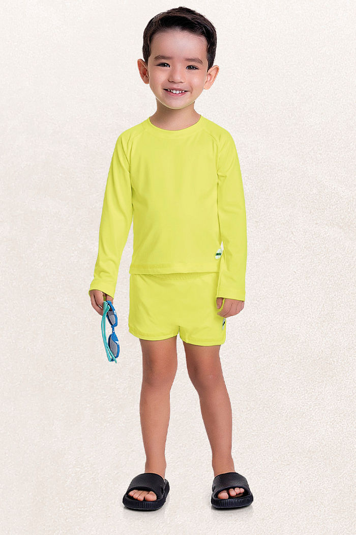 Camiseta manga longa praia básica