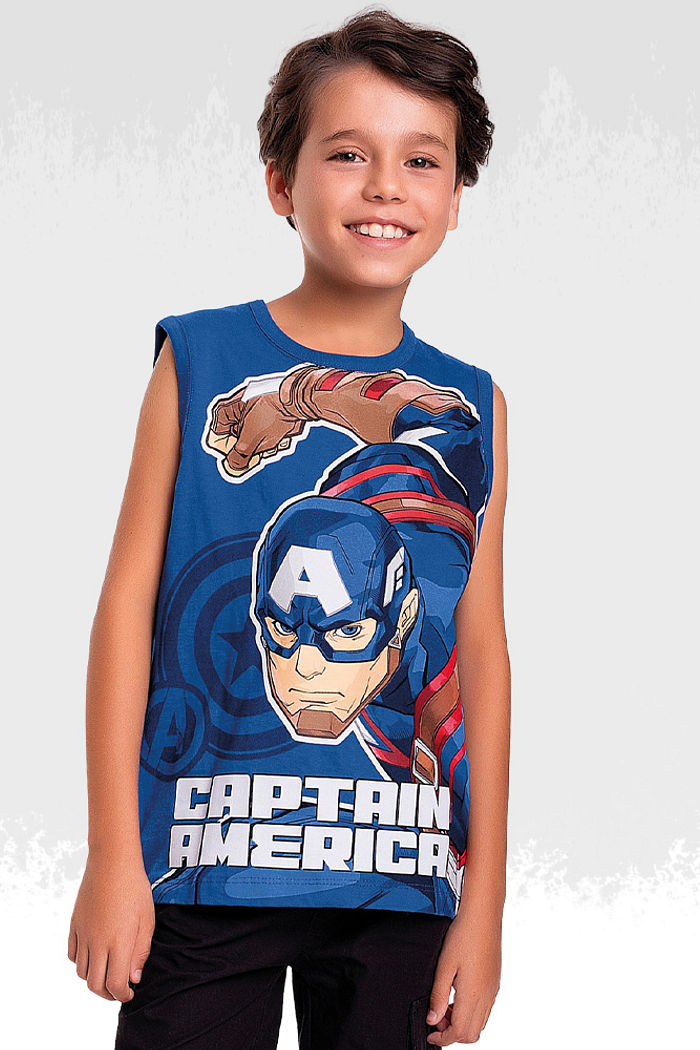 Regata em meia malha vingadores