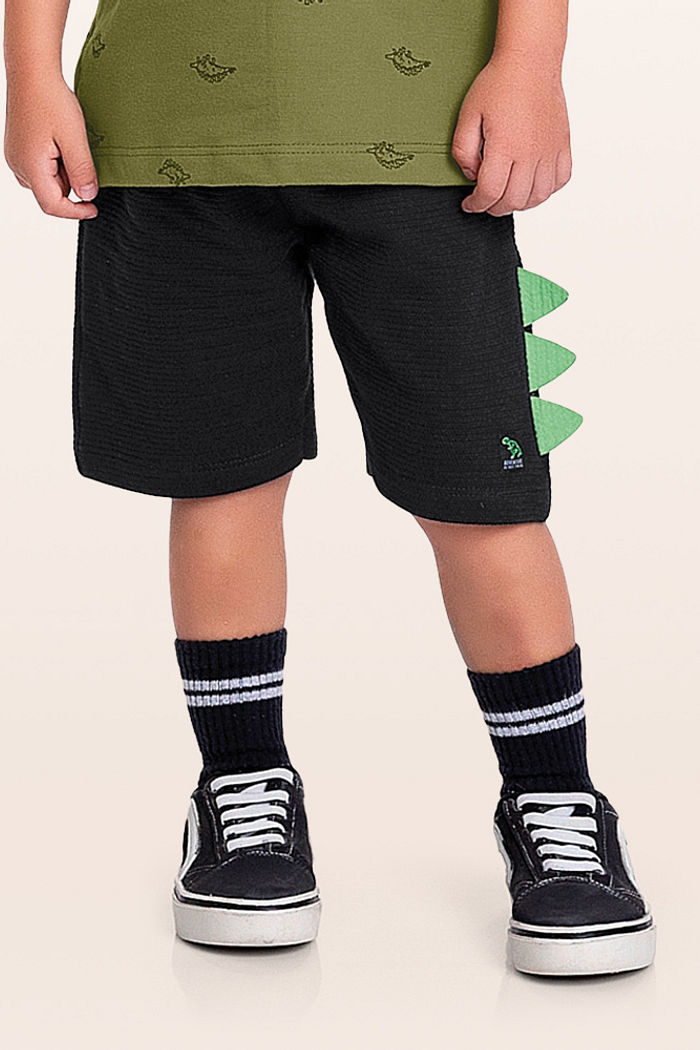 Bermuda em moletinho lótus dino
