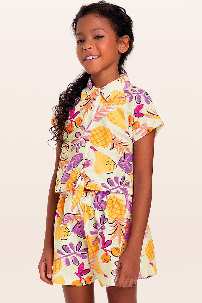 Conjunto camisa e short feira