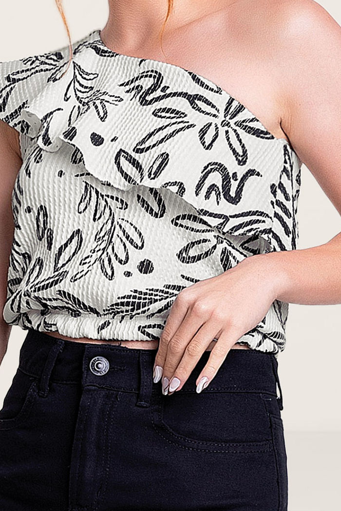 Blusa floral malha em candy estampa floral