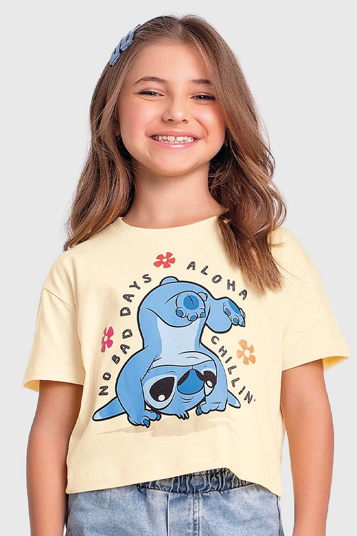 Blusa em meia malha aloha Stitch