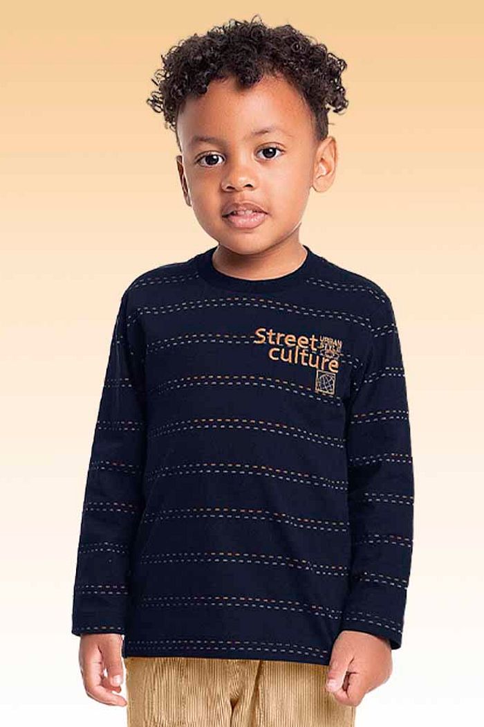 Camiseta manga longa em meia malha