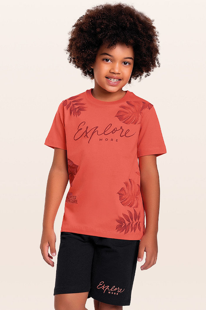 Conjunto camiseta e bermuda explore