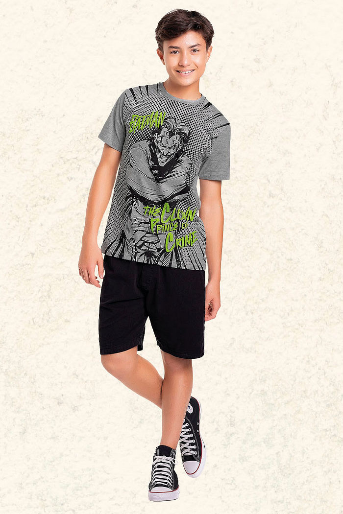 Camiseta em meia malha Batman