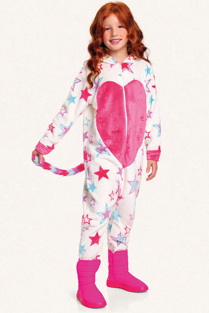 Kigurumi unicórnio em fleece