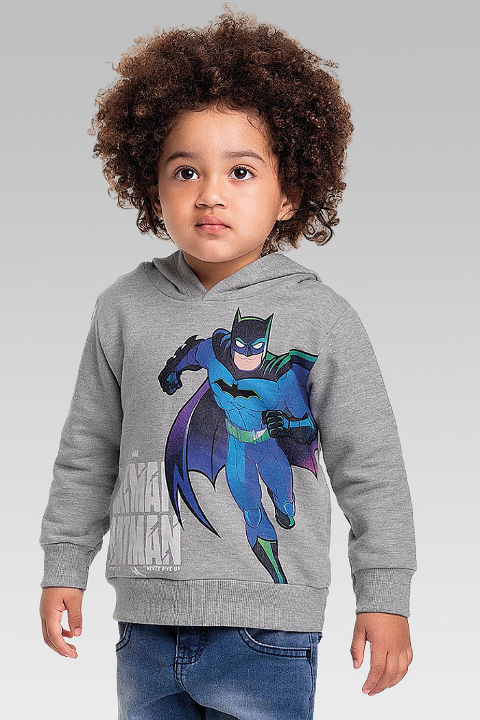 Blusão com capuz em moletom batman