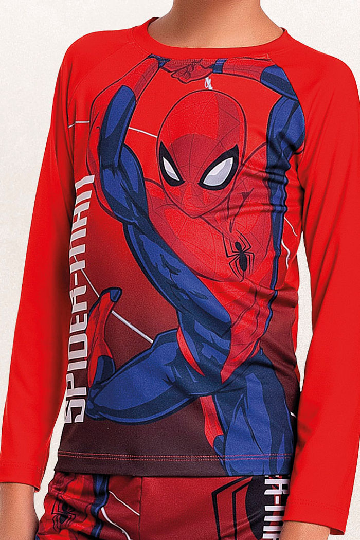 Camiseta manga longa praia homem-aranha