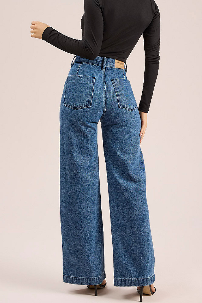 Calça marine em jeans